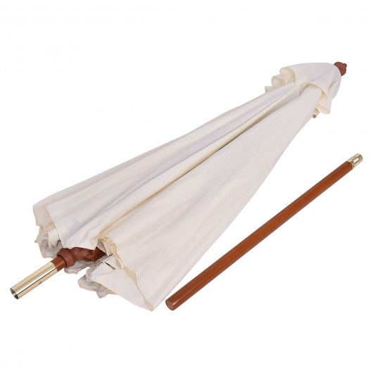 9' Adjustable Wooden Outdoor Umbrella Sunshade