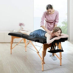 Starwood Rack Health & Beauty Portable Adjustable Facial Spa Bed  with Carry Case-Black