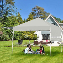 StarWood Rack Home & Garden 17 Feet x 10 Feet Foldable Pop Up Canopy with Adjustable Instant Sun Shelter-Gray
