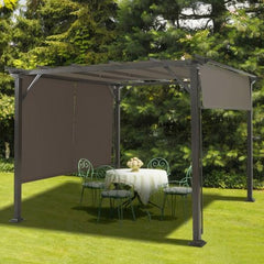 16' x 8' 2Pcs Universal Replacement Canopy for Pergola Structure Sun Awning-Brown