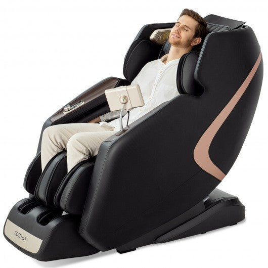 3D SL-Track Full Body Zero Gravity Massage Chair with Thai Stretch-Black