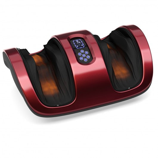 Shiatsu Foot Massager with Kneading and Heat Function -Red