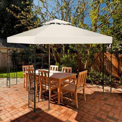 StarWood Rack Canopies & Gazebos 10' x 10' 2-Tier 3 Colors Patio Canopy Top Replacement Cover-Beige
