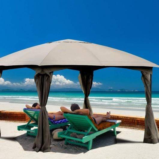 Starwood Rack Canopies & Gazebos 11.5' x 11.5' Fully Enclosed Outdoor Gazebo with Removable 4 Walls