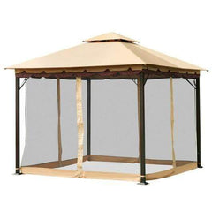 Starwood Rack Canopies & Gazebos 2-Tier 10' x 10'  Patio Shelter Awning Steel Gazebo Canopy