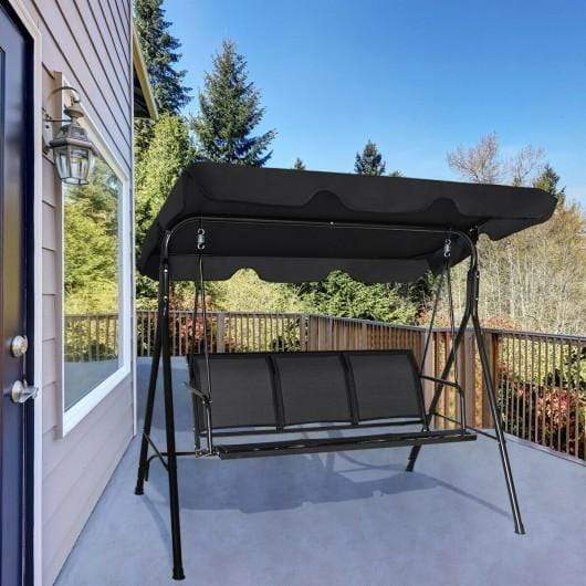 Starwood Rack Canopies & Gazebos 3 Person Patio Swing with Polyester Angle Adjustable Canopy