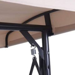 Starwood Rack Hammocks 3 Seats Converting Outdoor Swing Canopy Hammock with Adjustable Tilt Canopy-Beige