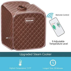 Starwood Rack Health & Beauty 2L Portable Folding Steam Sauna Spa-Coffee
