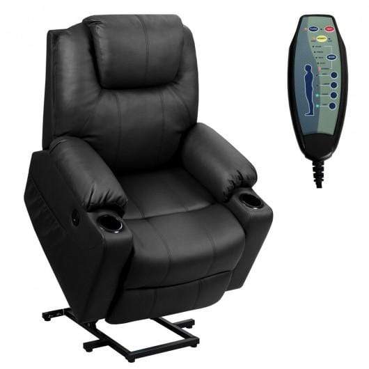 Starwood Rack Health & Beauty Electric Power Lift Leather Massage Sofa-Black