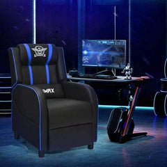 Starwood Rack Health & Beauty Massage Racing Gaming Single Recliner Chair-Blue