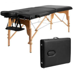 Starwood Rack Health & Beauty Portable Adjustable Facial Spa Bed  with Carry Case-Black