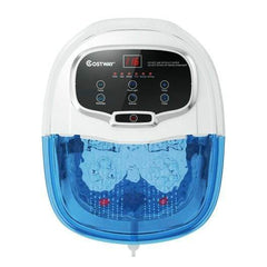 Starwood Rack Health & Beauty Portable All-In-One Heated Foot Bubble Spa Bath Motorized Massager-Blue and Withe