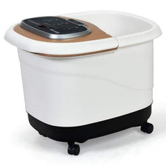 Starwood Rack Health & Beauty Portable All-In-One Heated Foot Bubble Spa Bath Motorized Massager-Coffee