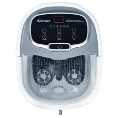 Starwood Rack Health & Beauty Portable All-In-One Heated Foot Bubble Spa Bath Motorized Massager-Gray