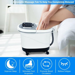 Starwood Rack Health & Beauty Portable All-In-One Heated Foot Bubble Spa Bath Motorized Massager-Gray