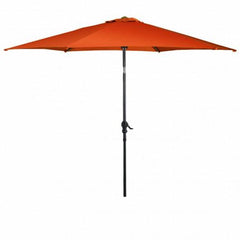 Starwood Rack Home & Garden 10 ft 6 Ribs Patio Umbrella with Crank without Weight Base-Orange
