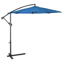 Starwood Rack Home & Garden 10' Patio Outdoor Sunshade Hanging Umbrella without Weight Base-Blue