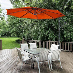 Starwood Rack Home & Garden 10' Patio Outdoor Sunshade Hanging Umbrella without Weight Base-Orange