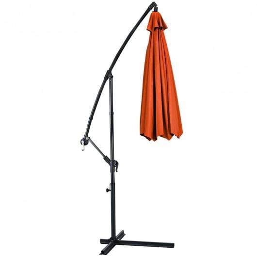 10' Patio Outdoor Sunshade Hanging Umbrella without Weight Base-Orange – StarWood Rack 10' Patio Outdoor Sunshade Hanging Umbrella without Weight Base-Orange – StarWood Rack