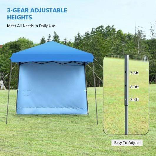 huge pop up tent 10 x 10 Feet Pop Up Tent Slant Leg Canopy with Detachable Side Wall-Blue – StarWood Rack