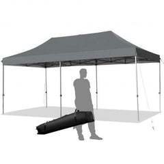 Starwood Rack Home & Garden 10'x20' Adjustable Folding Heavy Duty Sun Shelter with Carrying Bag-Gray