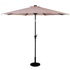 StarWood Rack Home & Garden 10FT Patio Solar Umbrella LED Patio Market Steel Tilt W- Crank Outdoor New-beige