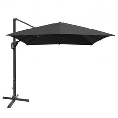 StarWood Rack Home & Garden 10x13ft Rectangular Cantilever Umbrella with 360° Rotation Function-Gray