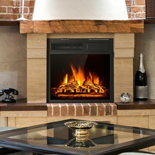 Starwood Rack Home & Garden 18" Electric Fireplace Insert Freestanding and Recessed Heater Log Flame Remote