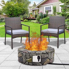 Starwood Rack Home & Garden 28" Propane Gas Fire Pit with Lava Rocks and Protective Cover