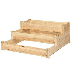 Starwood Rack Home & Garden 3 Tier Elevated Wooden Vegetable Garden Bed