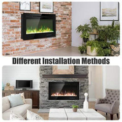 Starwood Rack Home & Garden 36" Electric Wall Mounted Ultrathin Fireplace with Touch Screen and Timer
