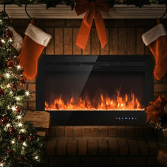 Starwood Rack Home & Garden 36" Electric Wall Mounted Ultrathin Fireplace with Touch Screen and Timer