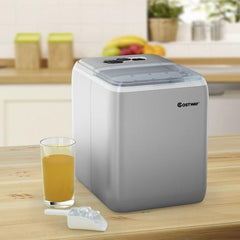 Starwood Rack Home & Garden 44 lbs Portable Countertop Ice Maker Machine with Scoop-Silver