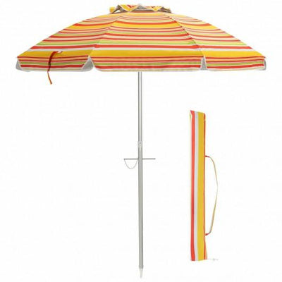 StarWood Rack Home & Garden 6.5 ft Sun Shade Patio Beach Umbrella with Carry Bag without Weight Base-Orange