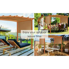 Starwood Rack Home & Garden 6.7' x 17' Pergola Structure Universal Replacement Canopy Cover