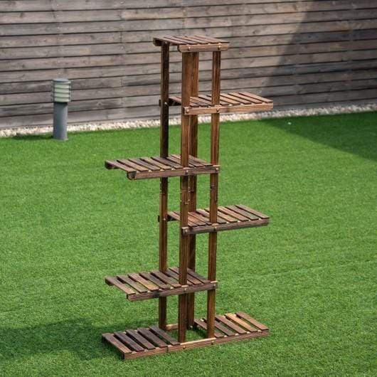 6 Tier Garden Wooden Shelf Storage Plant Rack Stand – StarWood Rack