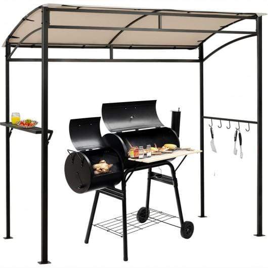 Starwood Rack Home & Garden 7' x 4.5' Grill Gazebo Outdoor Patio Garden BBQ Canopy Shelter-Beige
