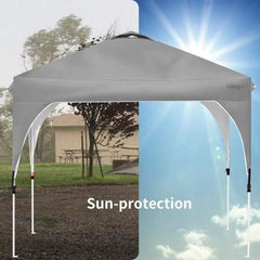 StarWood Rack Home & Garden 8' x 8' Outdoor Pop Up Tent Canopy Camping Sun Shelter with Roller Bag-Gray