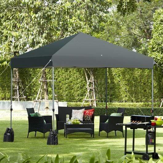 Starwood Rack Home & Garden 8’x8' Outdoor Pop up Canopy Tent  w-Roller Bag-Gray