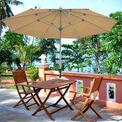 Starwood Rack Home & Garden 9' Patio Outdoor Market Umbrella with Aluminum Pole without Weight Base-Beige
