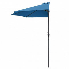 Starwood Rack Home & Garden 9Ft Patio Bistro Half Round Umbrella -Blue
