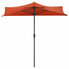 Starwood Rack Home & Garden 9Ft Patio Bistro Half Round Umbrella -Orange