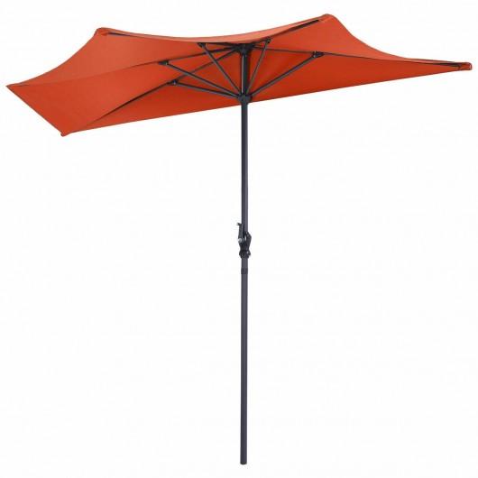 Starwood Rack Home & Garden 9Ft Patio Bistro Half Round Umbrella -Orange