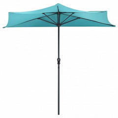 Starwood Rack Home & Garden 9Ft Patio Bistro Half Round Umbrella -Turquoise