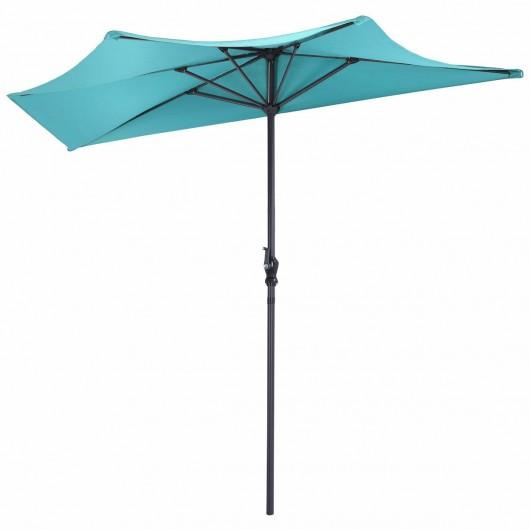 Starwood Rack Home & Garden 9Ft Patio Bistro Half Round Umbrella -Turquoise