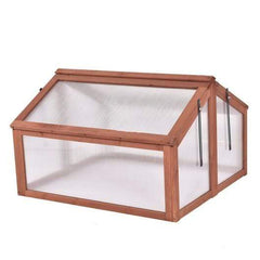 Starwood Rack Home & Garden Double Box Garden Wooden Greenhouse