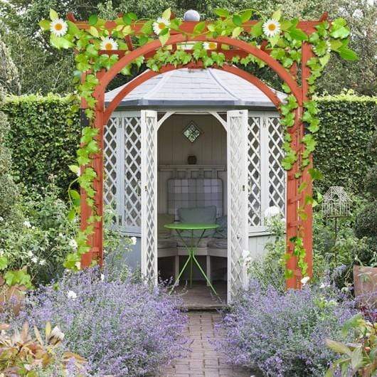 Starwood Rack Home & Garden Garden Archway Arch Lattice Trellis Pergola for Climbing Plants and Outdoor Wedding Bridal Decor