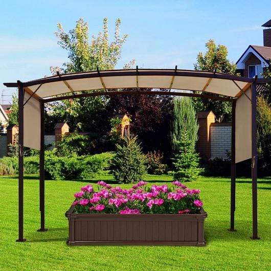 Starwood Rack Home & Garden Outdoor Canopy Shade Cover with Copper Grommets & 4 Straps