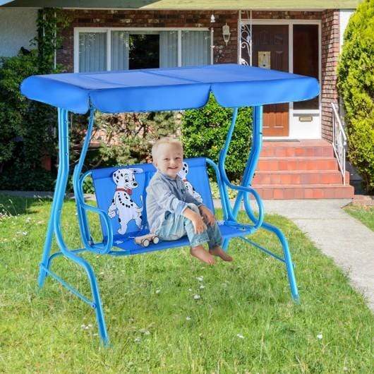 Starwood Rack Home & Garden Outdoor Kids Patio Swing Bench with Canopy 2 Seats