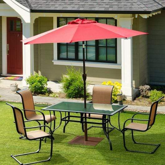 StarWood Rack Home & Garden Portable 50 lbs Umbrella Base Stand with Handle and Wheels for Patio Square